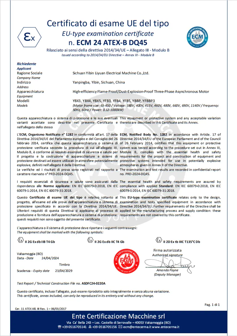 ATEX EX CERTIFICATION